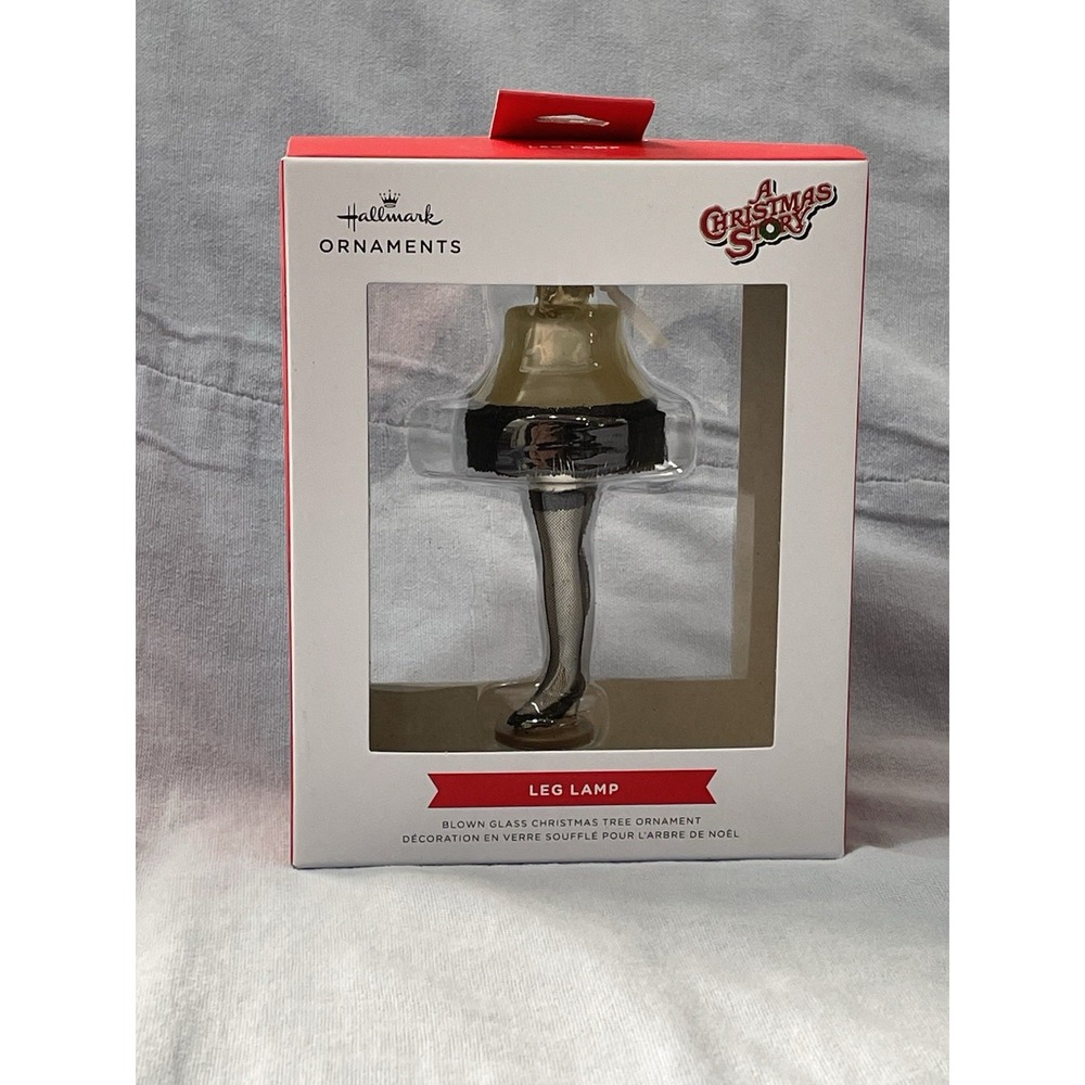 NEW Hallmark‎ Blown Glass Christmas Ornament - A Christmas Story - Leg Lamp